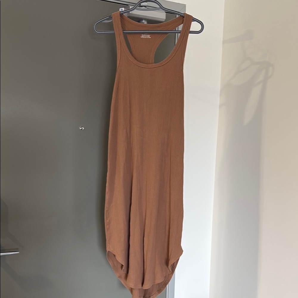 Brown Sleeveless Maxi Dress